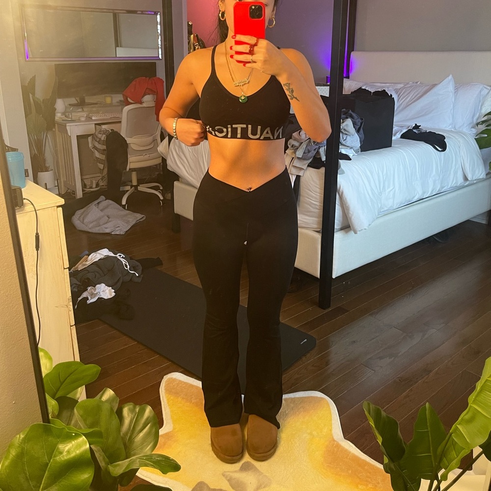 Aerie Criss Cross Flare Leggings